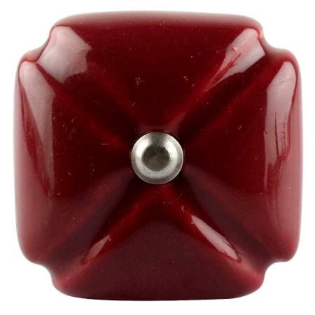 Solid Cherry Square Ceramic Wine Stopper